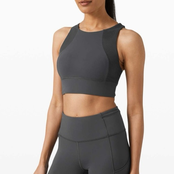 lululemon athletica Other - Lululemon Set Challenger Sports Bra in Graphite Grey Size 4